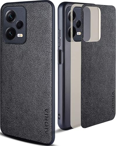 AIORIA Para Xiaomi Redmi Note 12 Pro 5G Case, Funda de cuero premium para teléfono Diseño retro Funda protectora completa para Redmi Note 12 Pro 5G