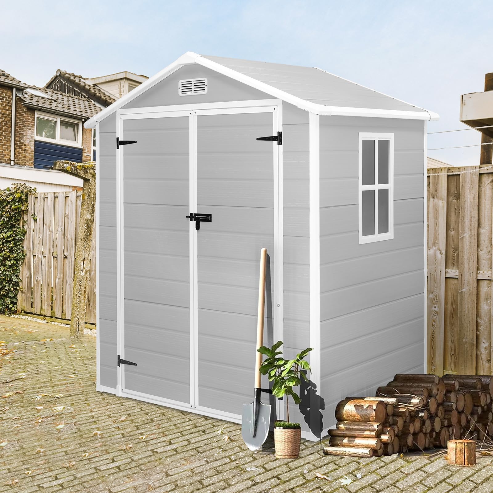 Amazon.com : Morhome Outdoor Storage Shed, 10 X 8 FT Waterproof Resin ...