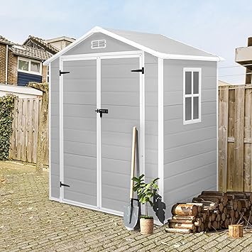 Seizeen 6x4.4ft Resin Shed with Floor