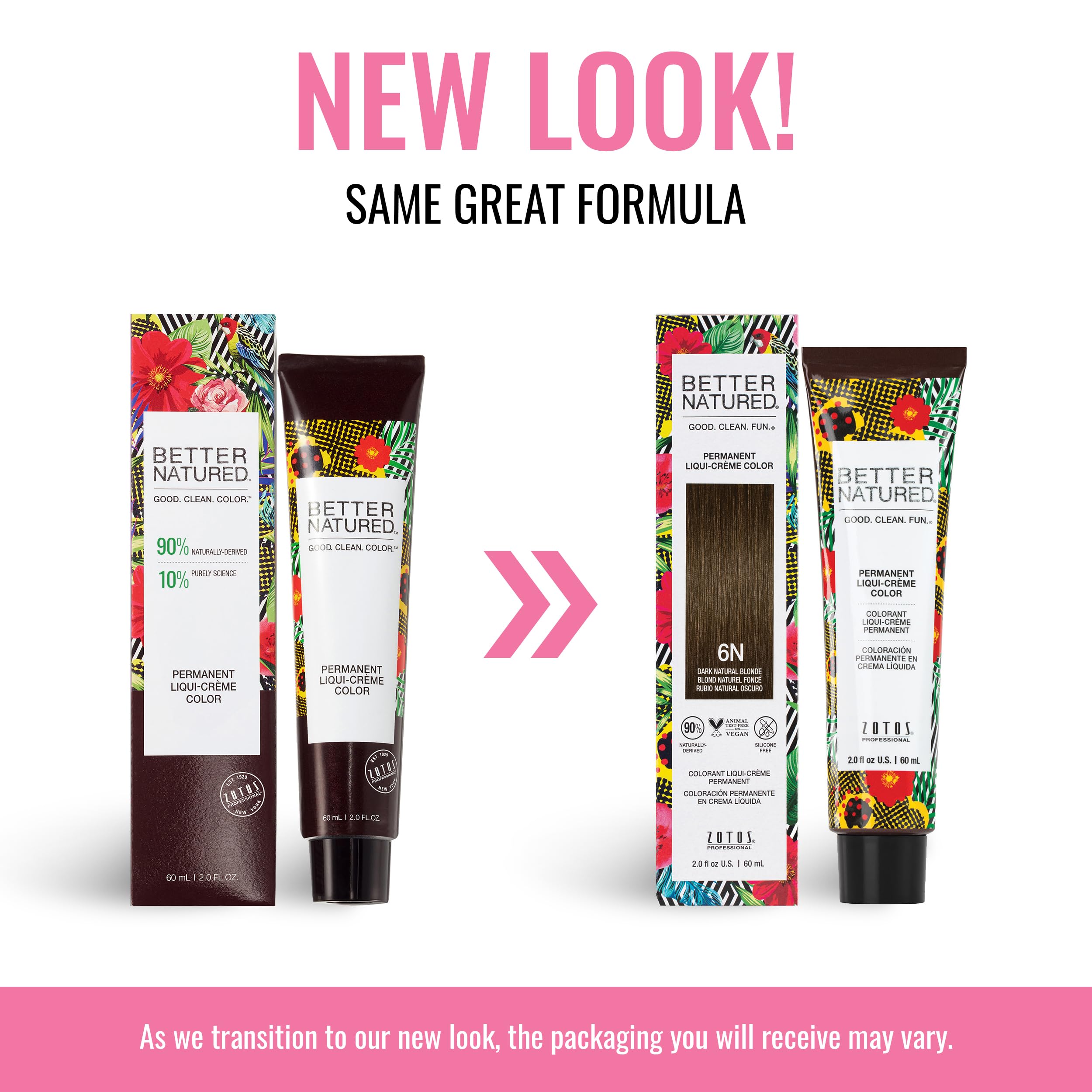 Better Natured Permanent 6N Dark Natural Blonde Hair Color Dye - Naturally-derived, Vegan & 100% Gray Coverage that Lasts up to 8 Weeks