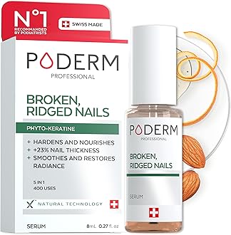 PODERM 100 Natural Nail Repair - Revitalizes Damaged and Split Nails with Hydrating Exfoliating Formula Effective Nail care Also Acts as a Nail Strengthener for Damaged Nails Swiss Made.
