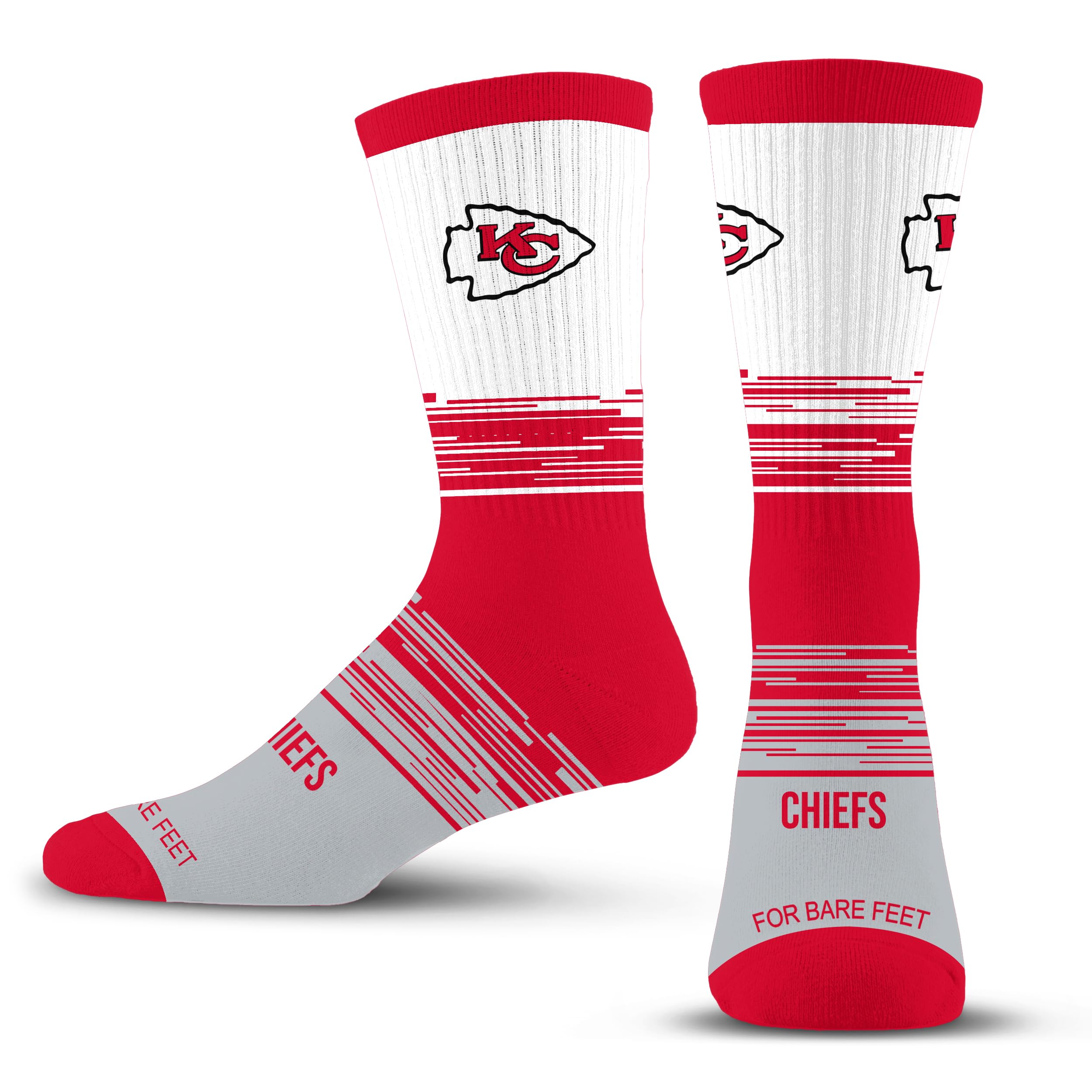 For Bare Feet NFL mens Elevate Crew Sock