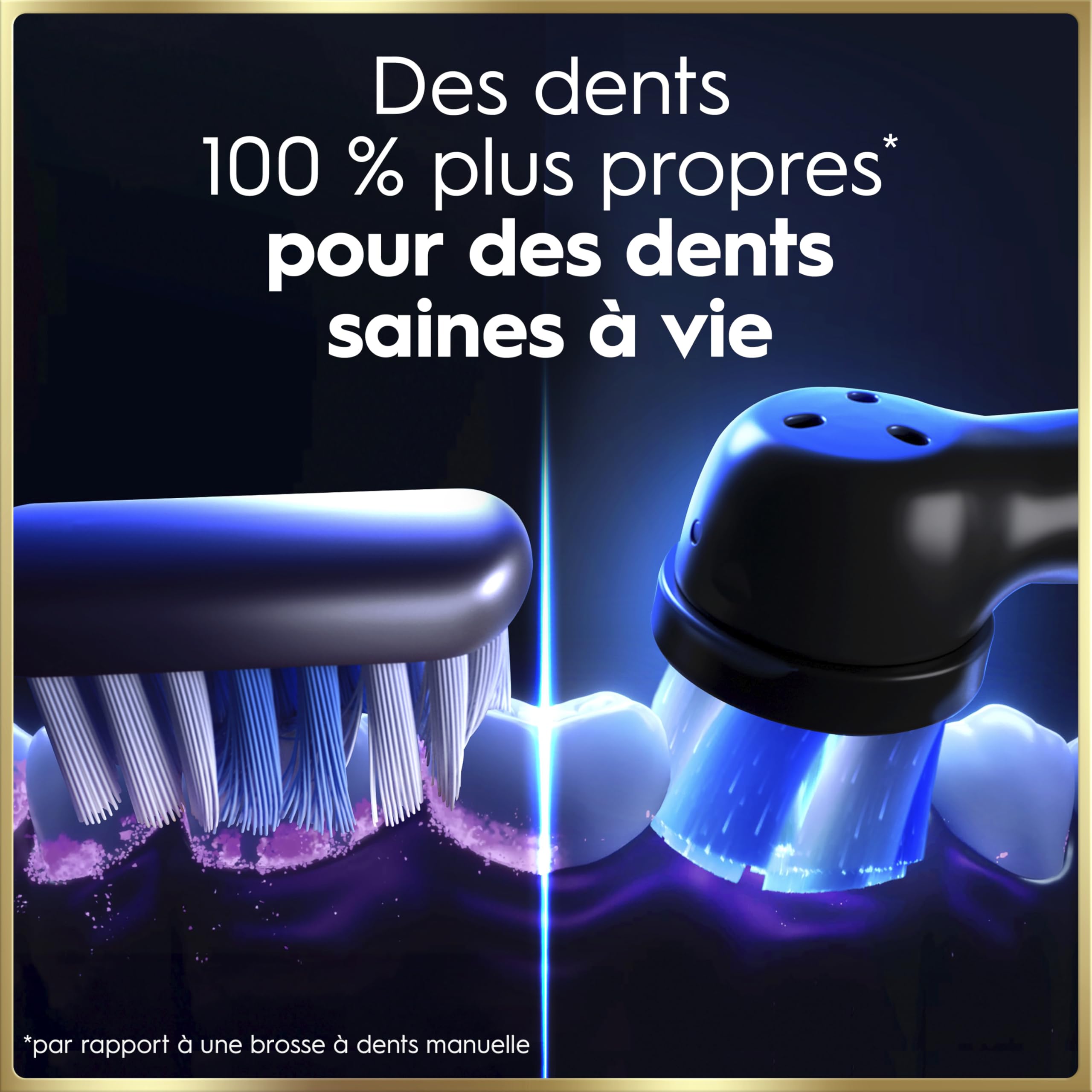 Oral-B Brosse à Dents Electrique iO 9, 3 Brossettes de Rechange, Noire – 7 Modes de Brossage dont Blancheur et Soin Gencives, Charge Rapide de la Batterie, Capteur de Pression, Détection IA, Etui