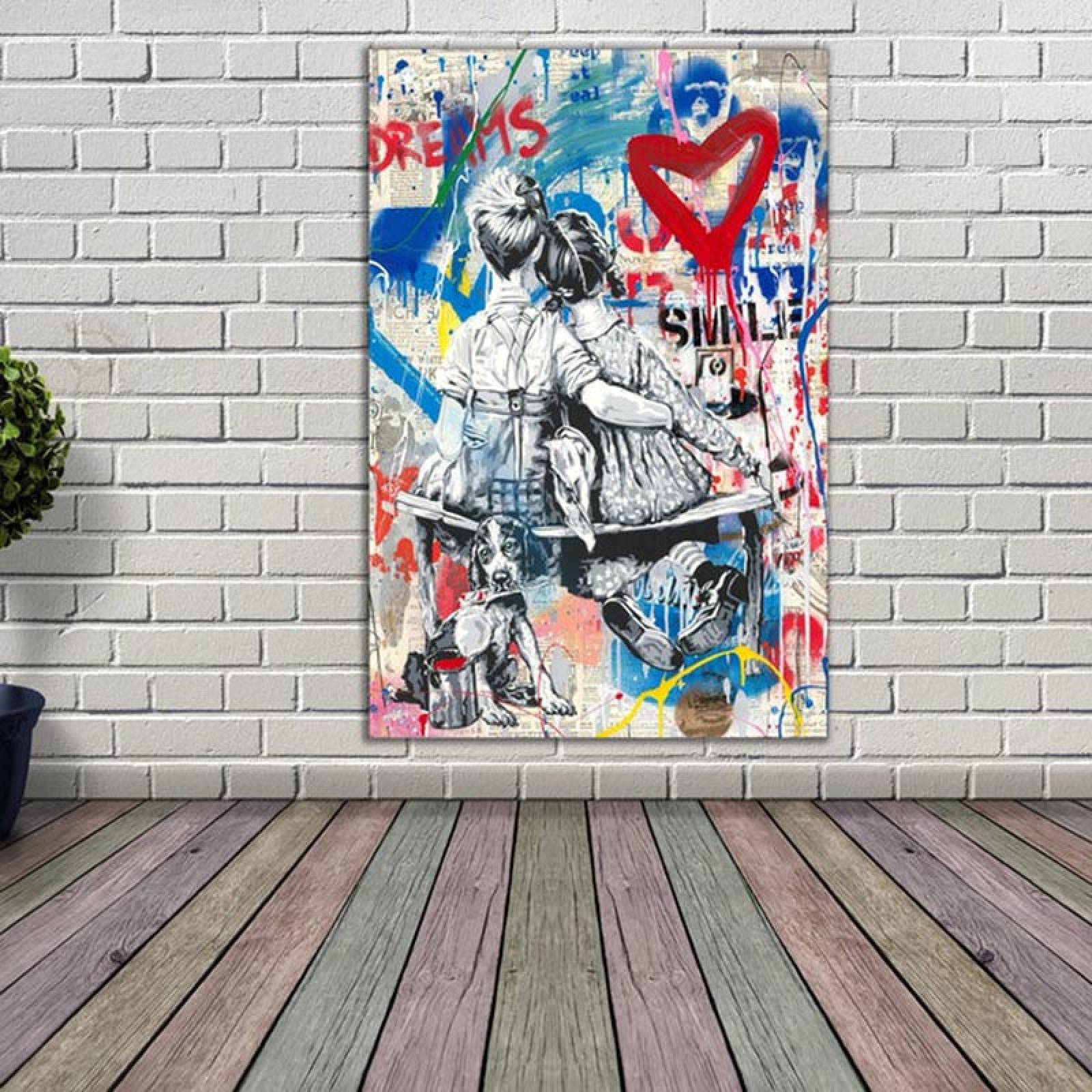 Mr.Brainwash ポスターBanksy 額装付き