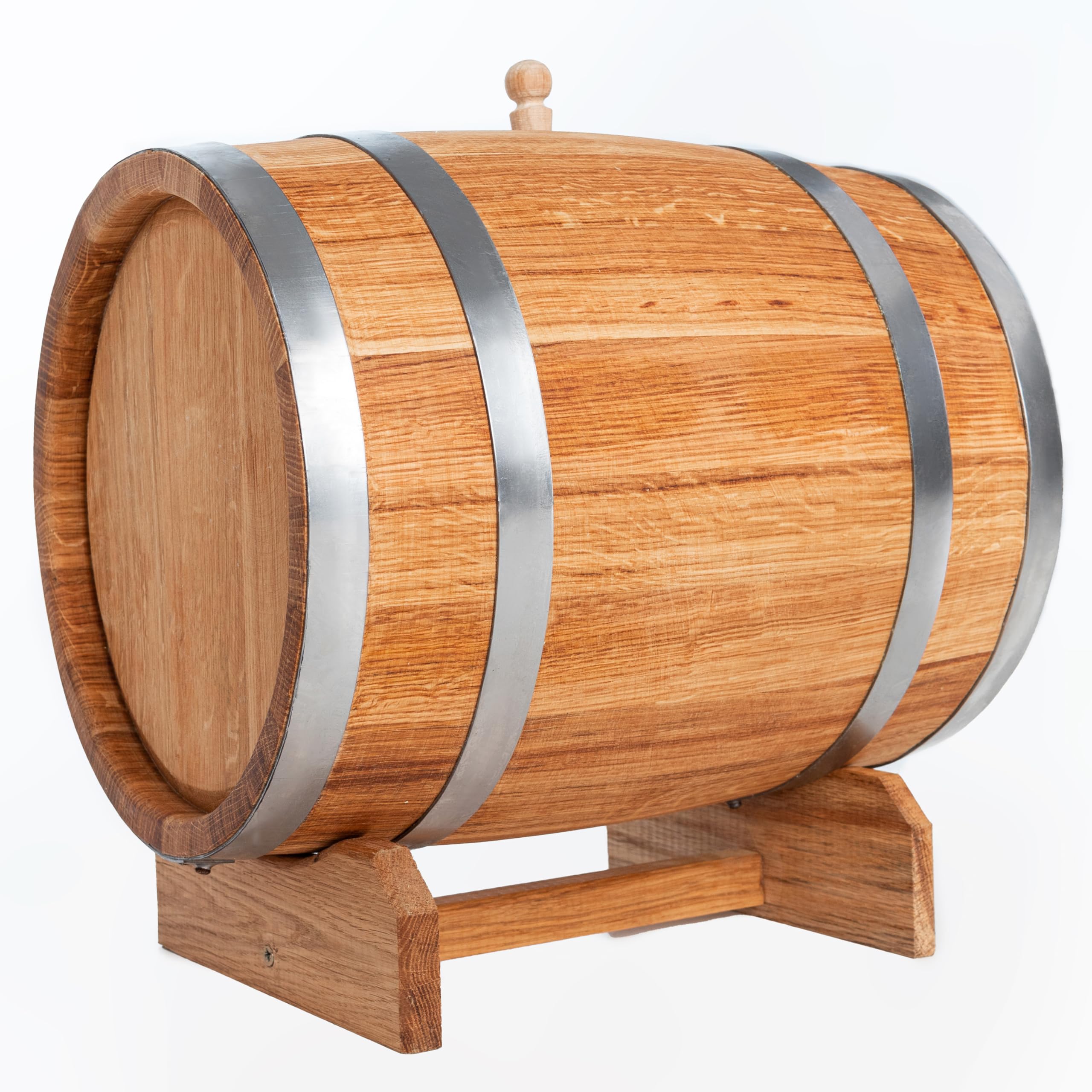Barril Madera 50L - Barril Pequeño de Roble para Alcohol - Barrica de Vino - Mini Bar con Dispensador de Whisky - Barril Vino 50 litros - Ideal para Degustaciones o como Regalo