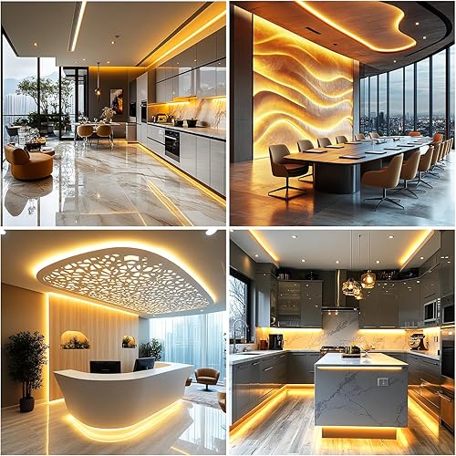 Miniatura 2 de Tira de luces LED de 24 V COB LED cálida 3000 K tira LED súper brillante 16.4 pies 5M sin puntos de alta densidad cortable flexible para el hogar