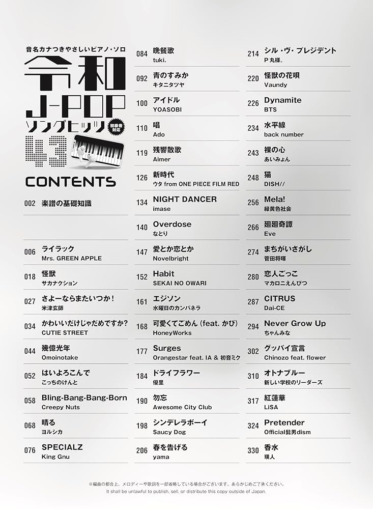 ★楽譜/早見優/ピアノソロ/シングル曲掲載 ☆楽譜/早見優/ピアノソロ/シングル曲掲載