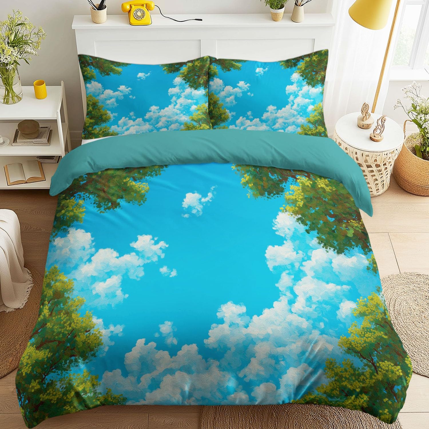 Parure de lit 240 x 260 cm anti-plis en microfibre douce pour dire adieu au repassage fastidieux