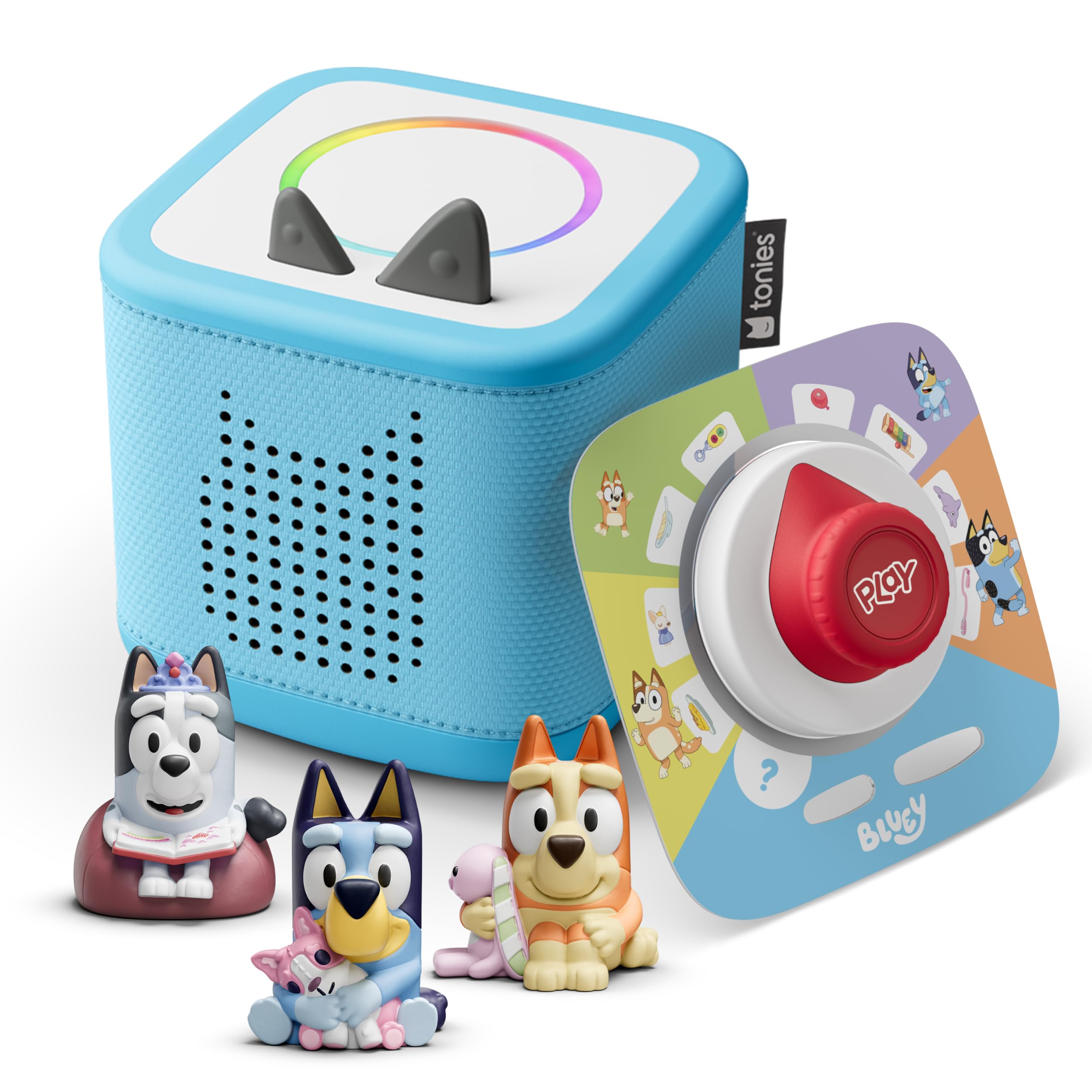 Toniebox 2 Audio Player Speaker Bundle for Kids 3+ with Bluey, Bingo, and Muffin Figurine…