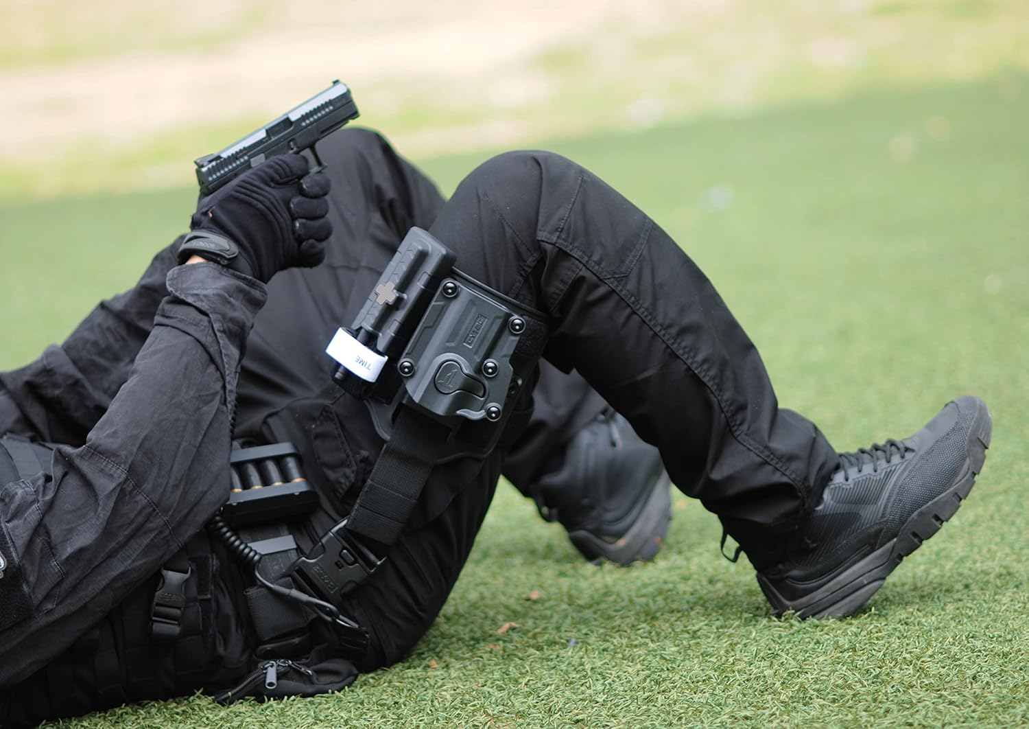 CYTAC 360 Adjustable Tactical Gear Attachments for R-Defender Holsters - Optional: Belt Clip/Molle/Belt Loop/Drop Leg Platform/Shoulder Harness (2 Gears Drop Leg Platform)
