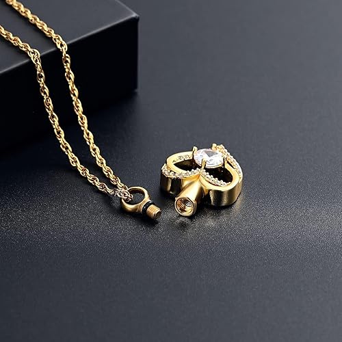 Vista 4 de shajwo - Collar de urna de corazón de joyería de cremación para cenizas para mujeres, niñas, recuerdo conmemorativo, colgante de piedra de nacimiento