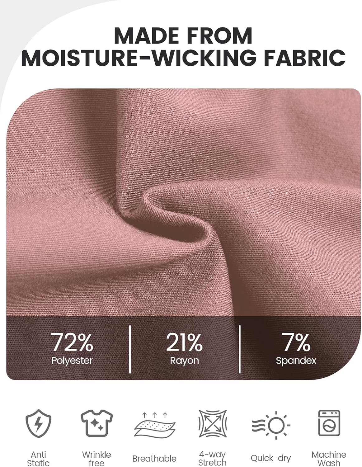 Medical Scrub Pants for Women, Jogger Pants with 6 Pockets, Soft Womens Scrubs Pant Drawstring Mid-Rise Cargo Pants - Image 4