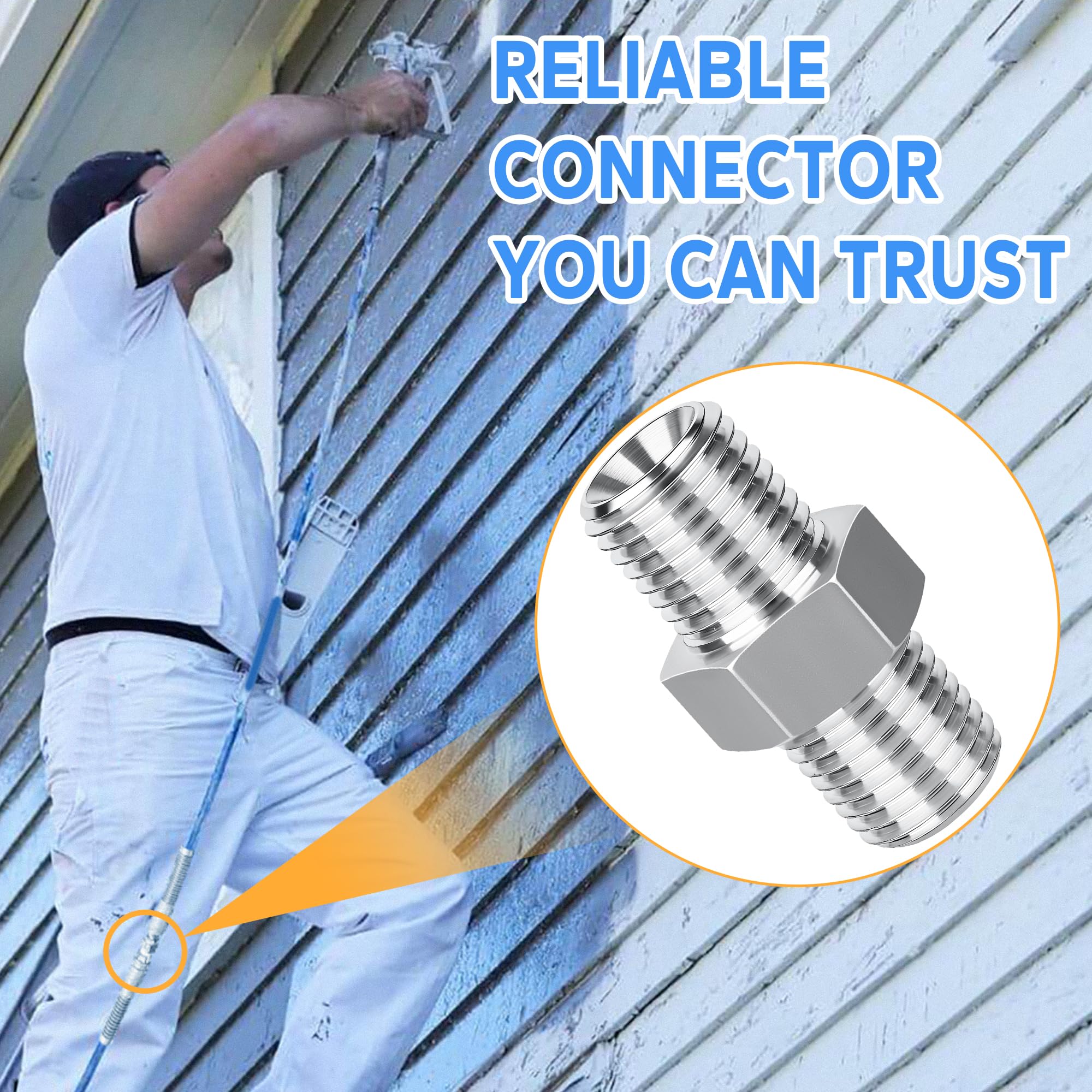Airless Paint Sprayer Hose Connectors - 3 Pack -7 Airless Paint Sprayer Hose Connectors - 3 Pack -7