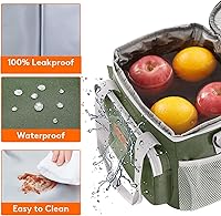 Vista 144 de Lifewit Bolsa de Almuerzo Mediana Aislada Caja de Almuerzo Hielera Suave Bolsa Refrigerante para Adultos Hombres Mujeres, Gris 12 Latas (9L)