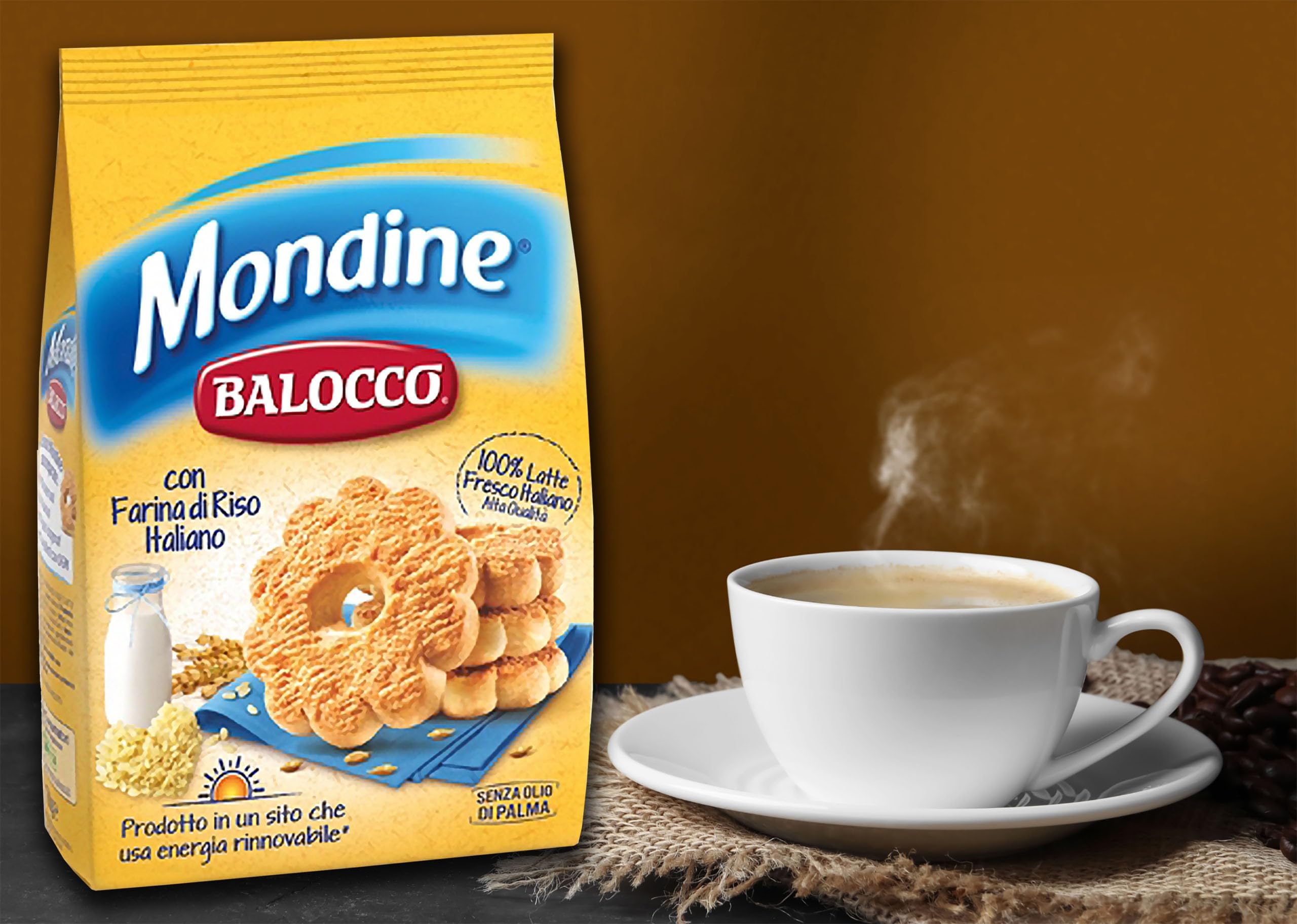 BALOCCO Mondine - Galletas de mantequilla italianas 700g (Mondine, x12)