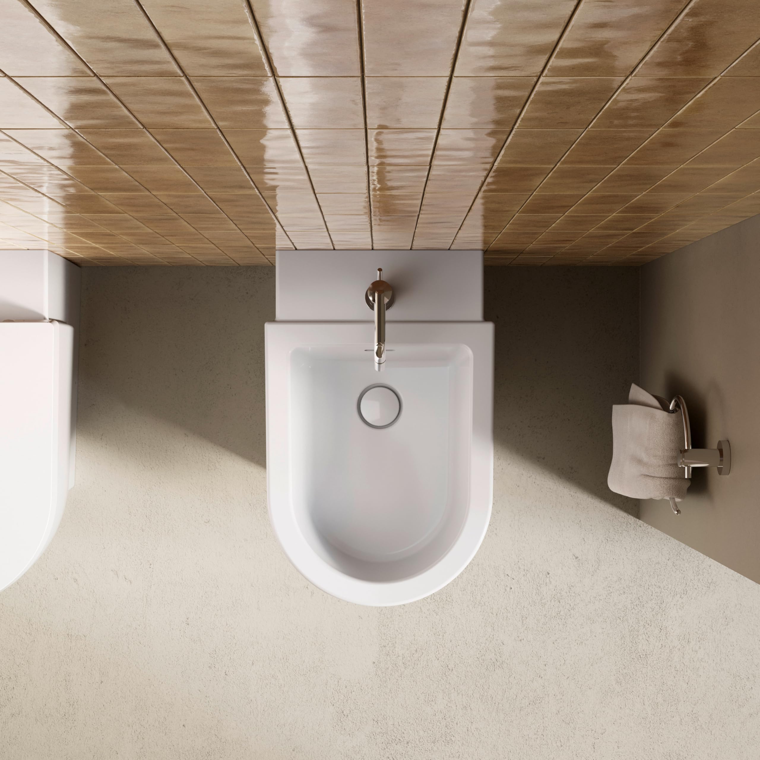 Duravit Balcoon jednouchwytowa bateria bidetowa (wysokość wylewki 119 mm), mikser bidetowy z zestawem odpływowym z drążkiem pociągowym, chrom