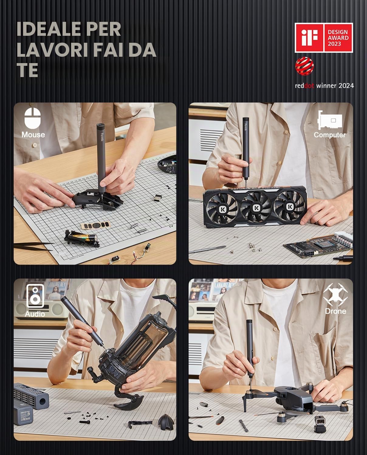 Fanttik E1 MAX mini cacciavite elettrico, Grigio