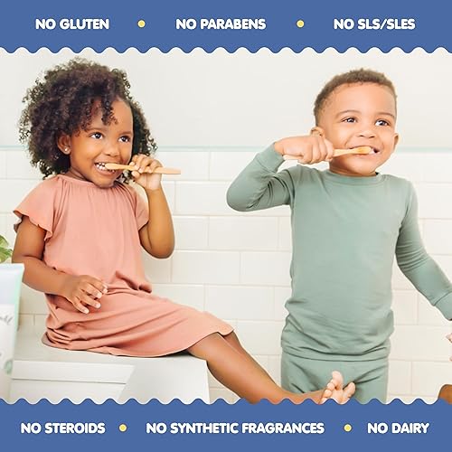 Miniatura 6 de TUBBY TODD Pasta de dientes sin flúor para niños, hecha con xilitol, pasta de dientes segura para bebés, niños pequeños, bebés y niños, 4 onzas,