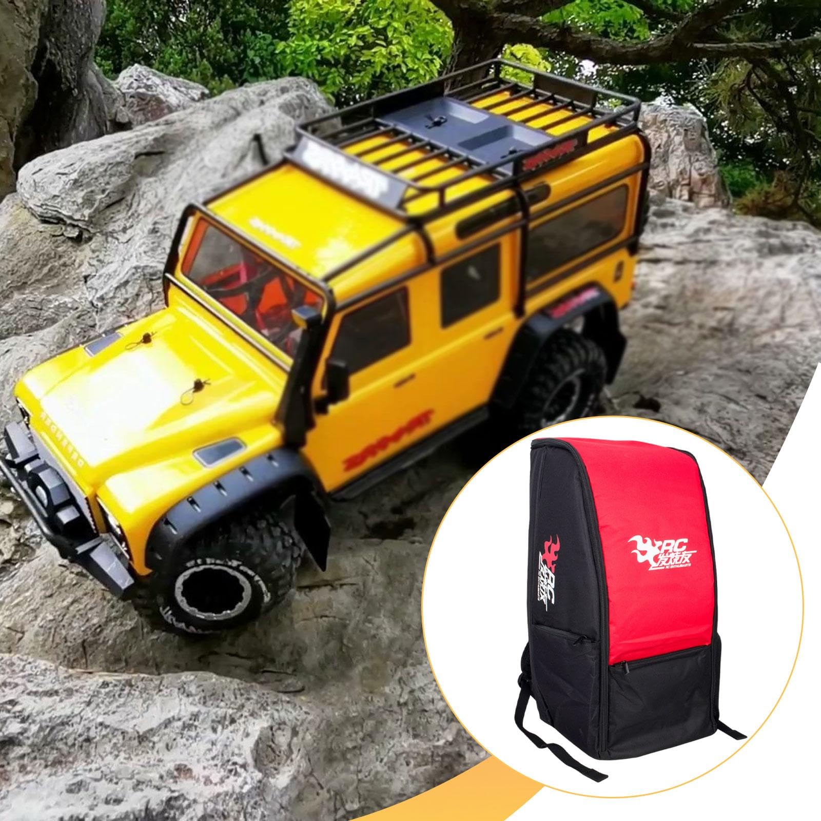 harayaa Bolsa de Almacenamiento para Coches RC con Asa, Compatible con Coches Modelo, Y Bolsa de Reparación para Vehículos Agrícolas en Escala 1:10 Y 1:10, Rojo