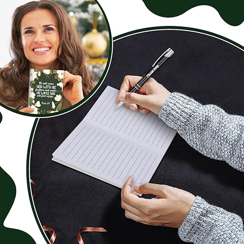 Miniatura 31 de Geyee 24 mini blocs de notas cristianos y bolígrafos a granel, premios religiosos, regalos bíblicos, divertidos diarios pequeños, bolígrafo