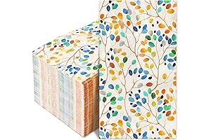 AnyDesign Decorative Fall Paper Leaf Design Napkins