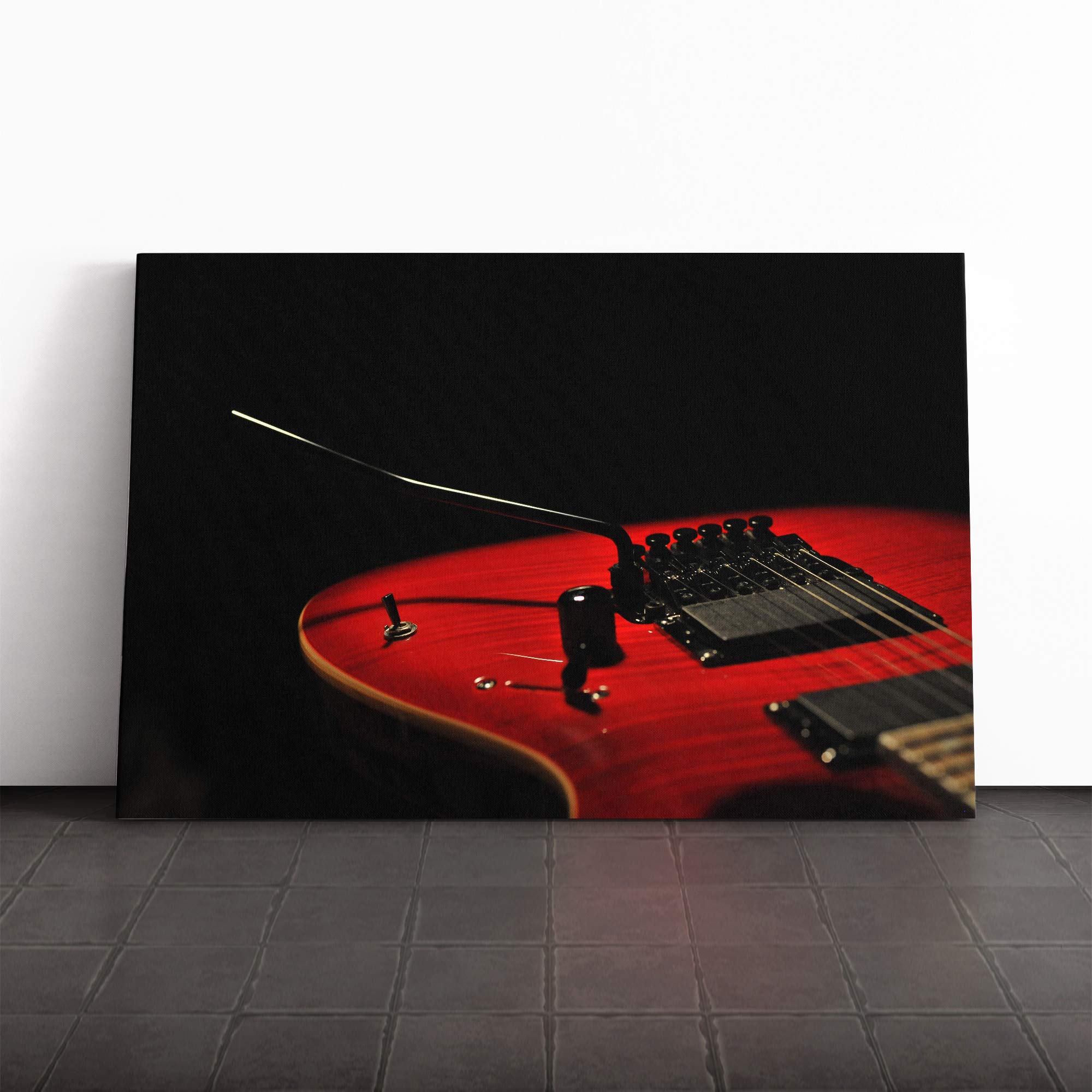 Wall Electric Guitar Art (1) Canvas Print | Gallery Wrapped 30mm Frame Wall Art | 30x20 inches | Ready to Hang | Contemporary Music Picture | Living Room Bedroom Lounge Office