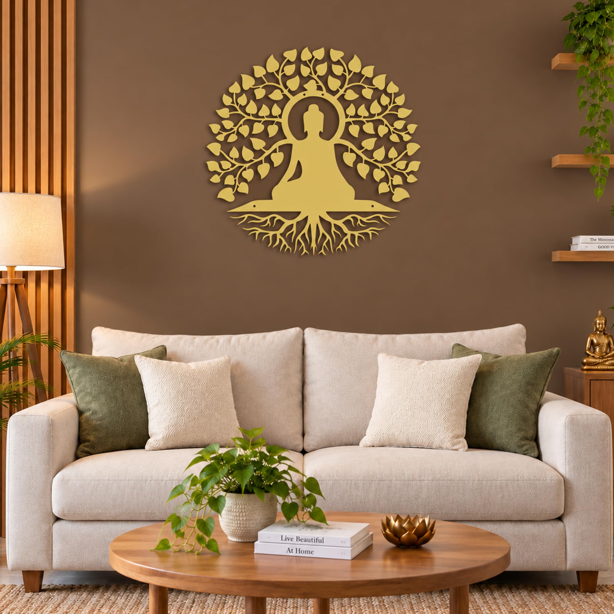 Metal Buddha Wall Art - Serene Home Decor -7