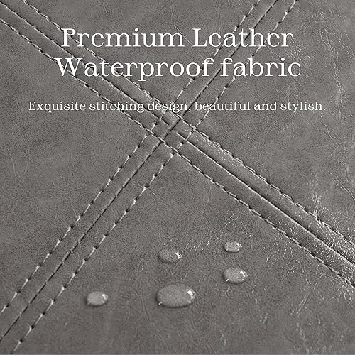 Miniatura 28 de HUIMO Otomana cuadrada de almacenamiento, mesa de centro otomana grande para sala de estar (gris oscuro) Gris oscuro,Negro,Marrón,Gris,Caqui,gris