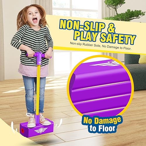 Miniatura 21 de CUUGO LET'S GO! CG Foam Pogo Jumper para niños - Regalos divertidos Rosa