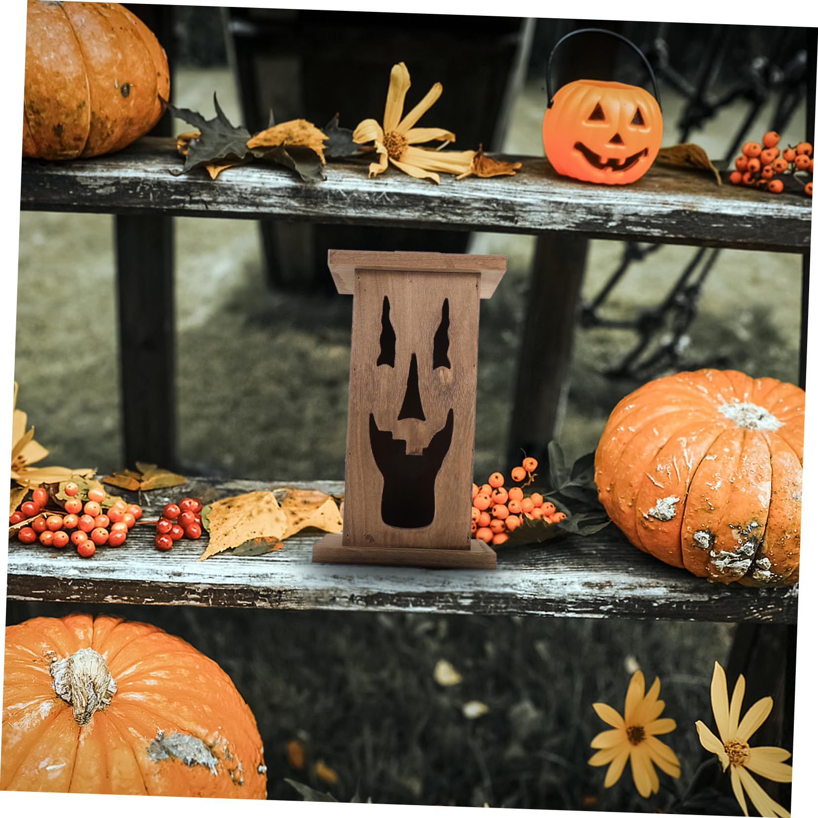 Homoyoyo Halloween-Dekoration Geisterstatue aus Holz Geisterdekoration Gartenparty Landschaftsdeko Gartendeko Halloween-außendekoration Geisterschmuck für Halloween-Partys