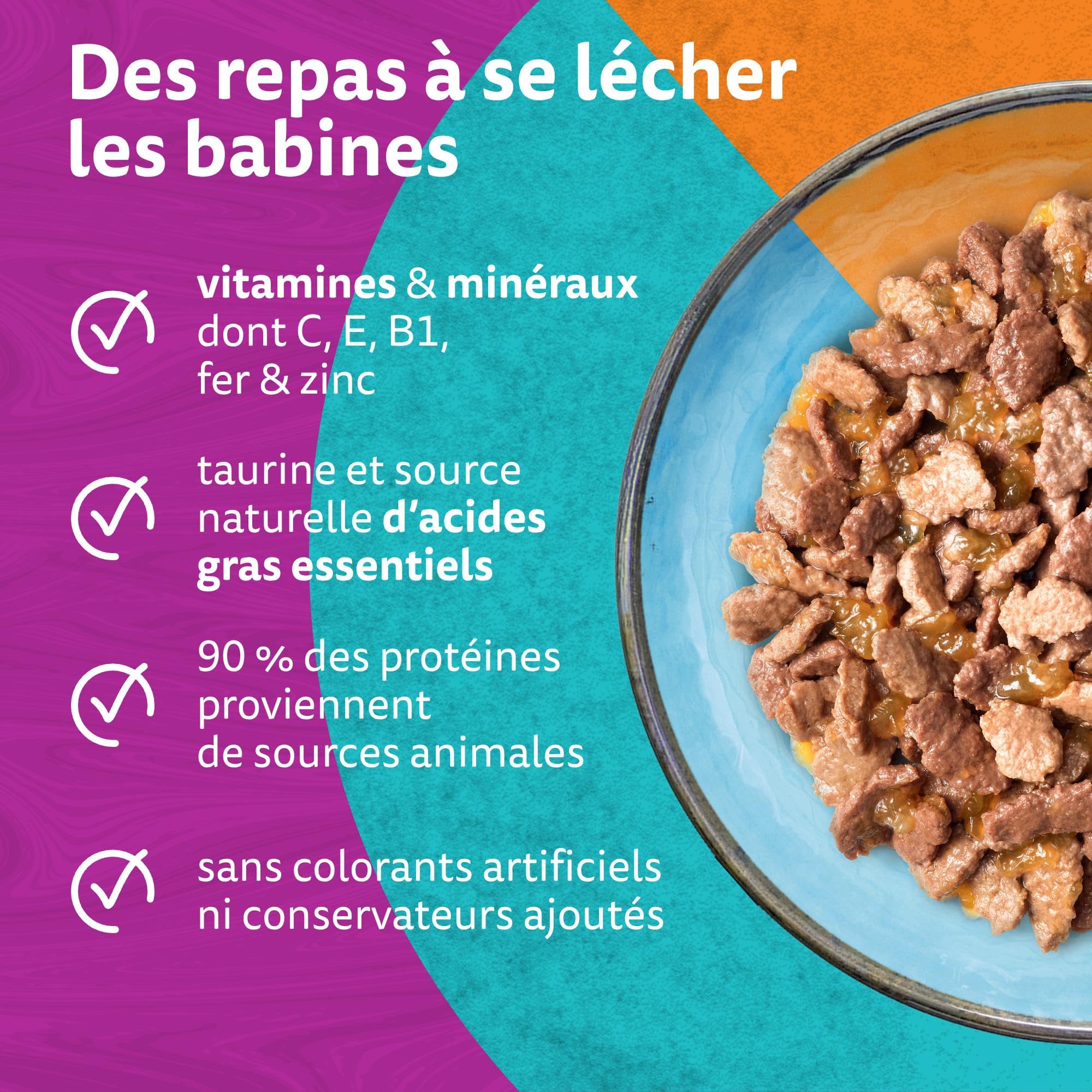WHISKAS DUO Aliment humide en gelée pour chat adulte 12x85g Terre & Mer (Lot de 4) 48 Sachets