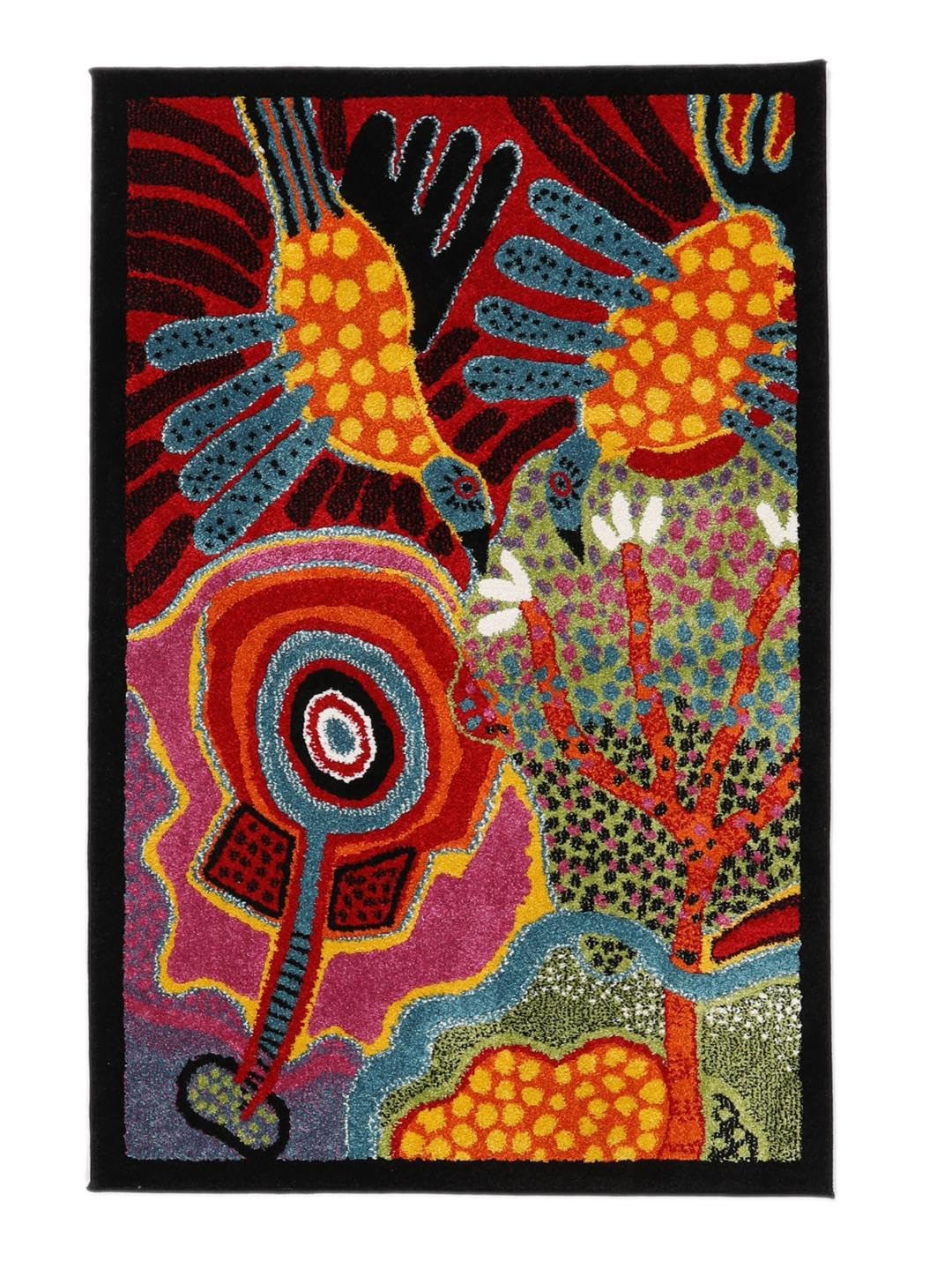 RugVista Twins Tapis, 140 x 200 cm, Multi/Foncé Rouge