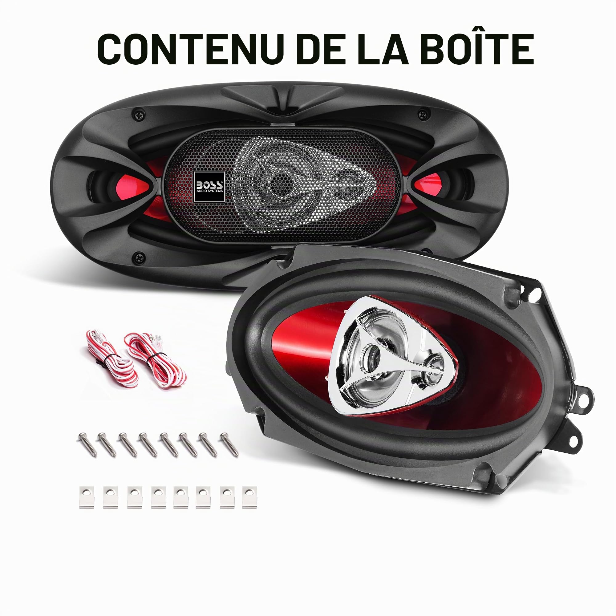 Boss Audio Systems CH4330 3-voies 400W enceinte de voiture - Enceintes de voiture (3-voies, 400 W, 400 W, Aluminium, 100 - 18000 Hz, 287 mm)