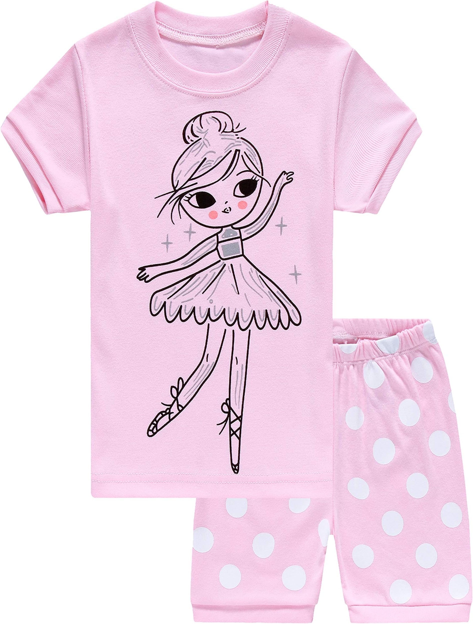 Little Girls Boys Long Sleeve Pajamas Sets 100% Cotton Size 16