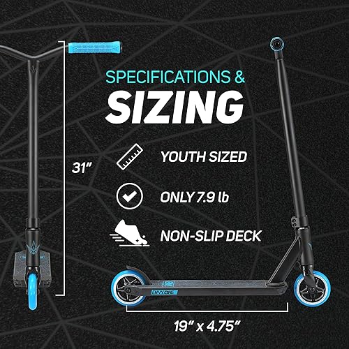 Miniatura 26 de Envy Scooters ONE S3 Stunt Scooter - Patinete de trucos para niños de 6 a 12 años - Scooter de estilo libre para principiantes Negro/Rosa,Rosa