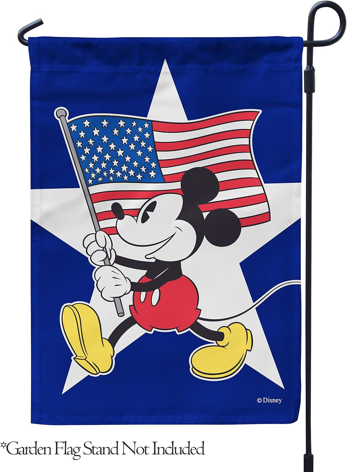 Flagology.com, Disney, Mickey Mouse, Freedom Mickey, Outdoor, Garden Flag12.5"x18", Exclusive Premium Fabric, Memorial Day or 4th of July, Officially Licensed Disney