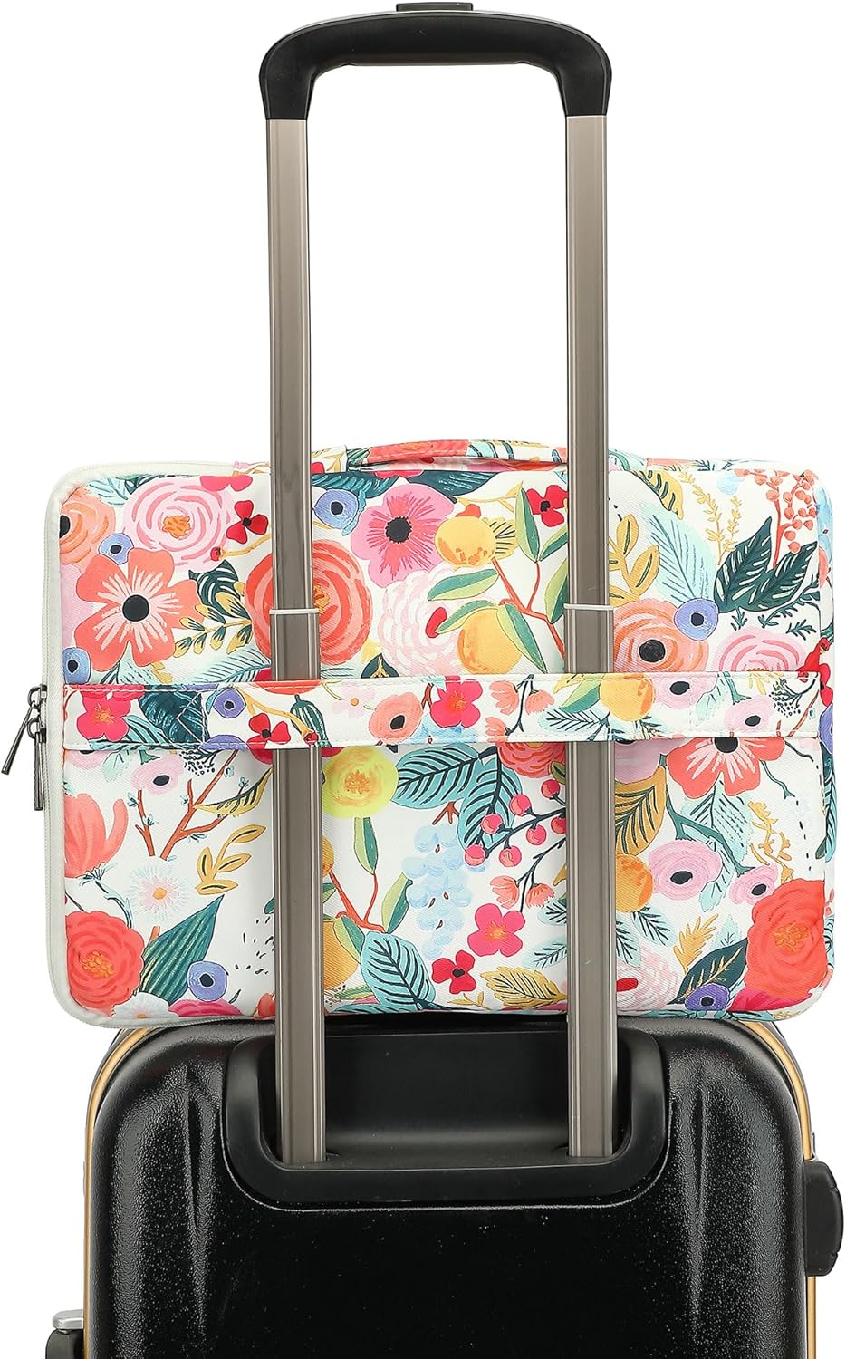 360° Protective 3 Pockets Laptop Sleeve Case Bag with Handle for MacBook Air 15 inch,MacBook Pro 16 inch and 15.6 inch Screen Laptop (Watercolor Flowers) - Image 4