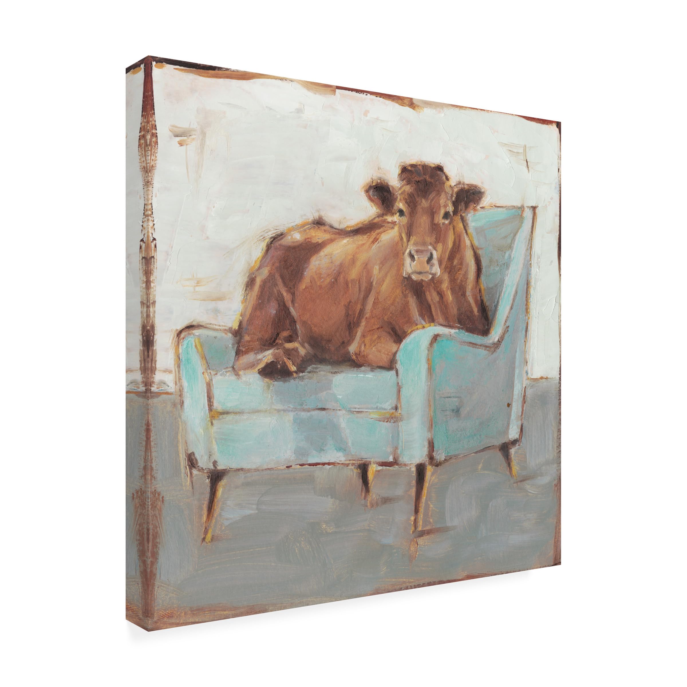 Wrapped Canvas Wall Art - Ethan Harper Moo-ving in IV Wall Art for Living Room Bedroom or Office