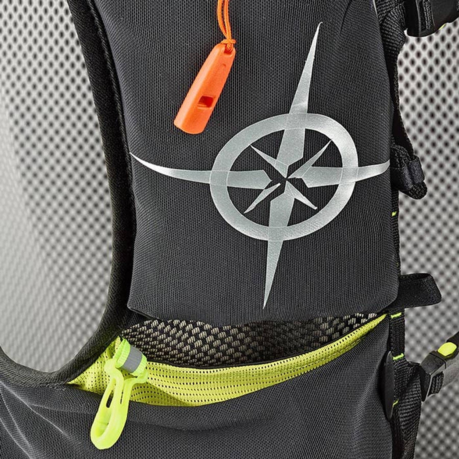COLUMBUS Trail Vest 5L - Trinkweste in Schwarz für Trinkreservoirs oder andere Ausrüstung. Reflektierenden Elementen, Mehreren Fächern. Größen M/L.