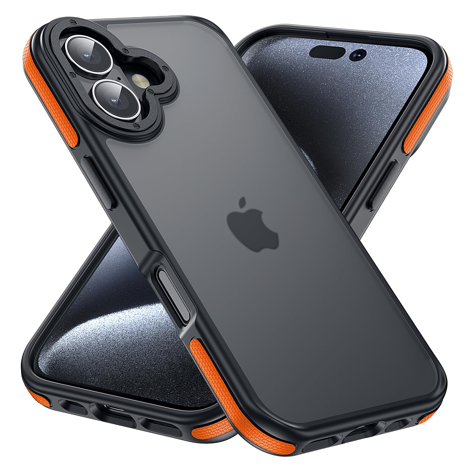Yriklso for iPhone 16 Plus Phone Case, Shockproof for iPhone 16 Plus Case, Military Grade Drop Protection, Protective Hard Back Slim Translucent Case,