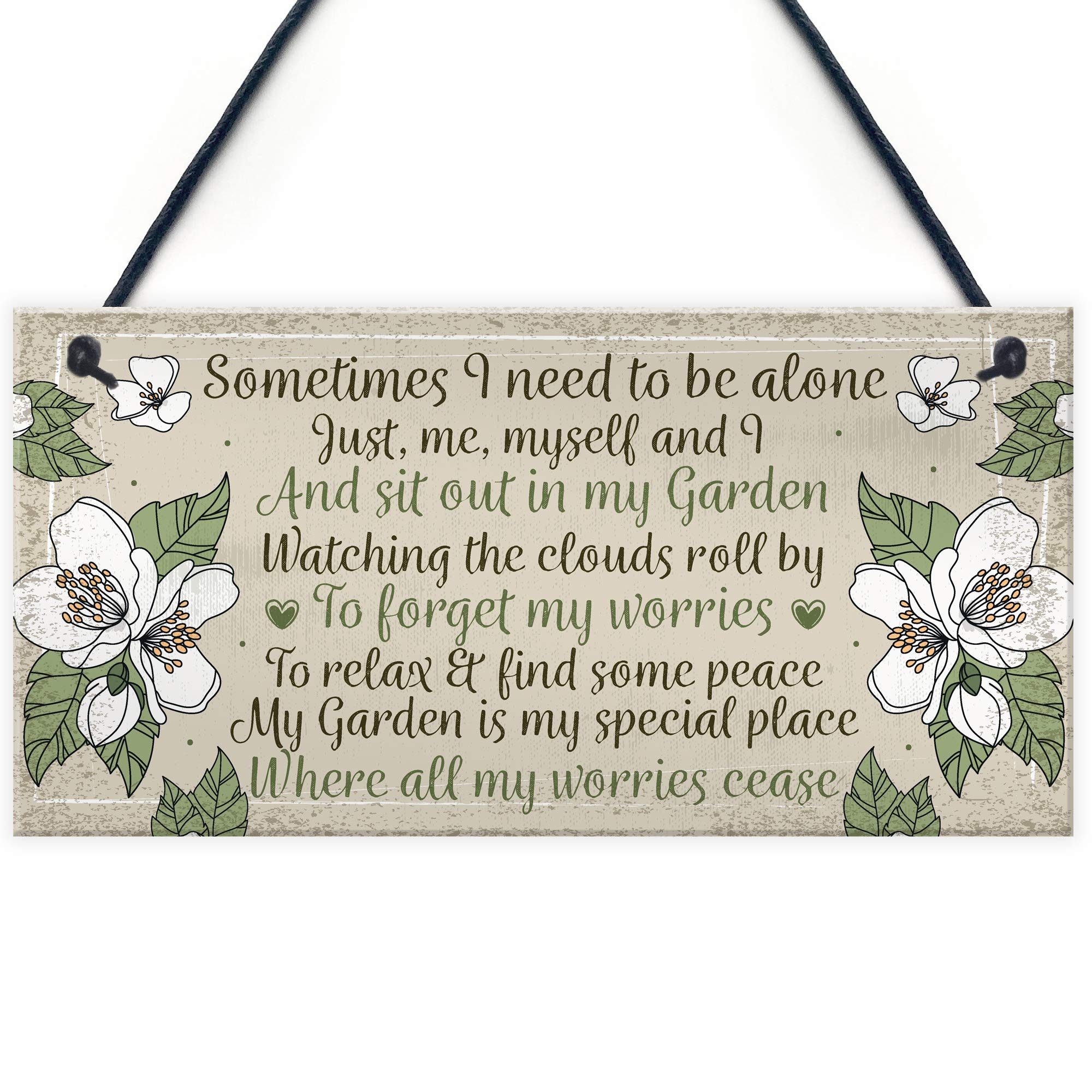Red Ocean Special Garden Sign Summer House Fence Shed Memorial Plaque Friendship Mum Nan Gift