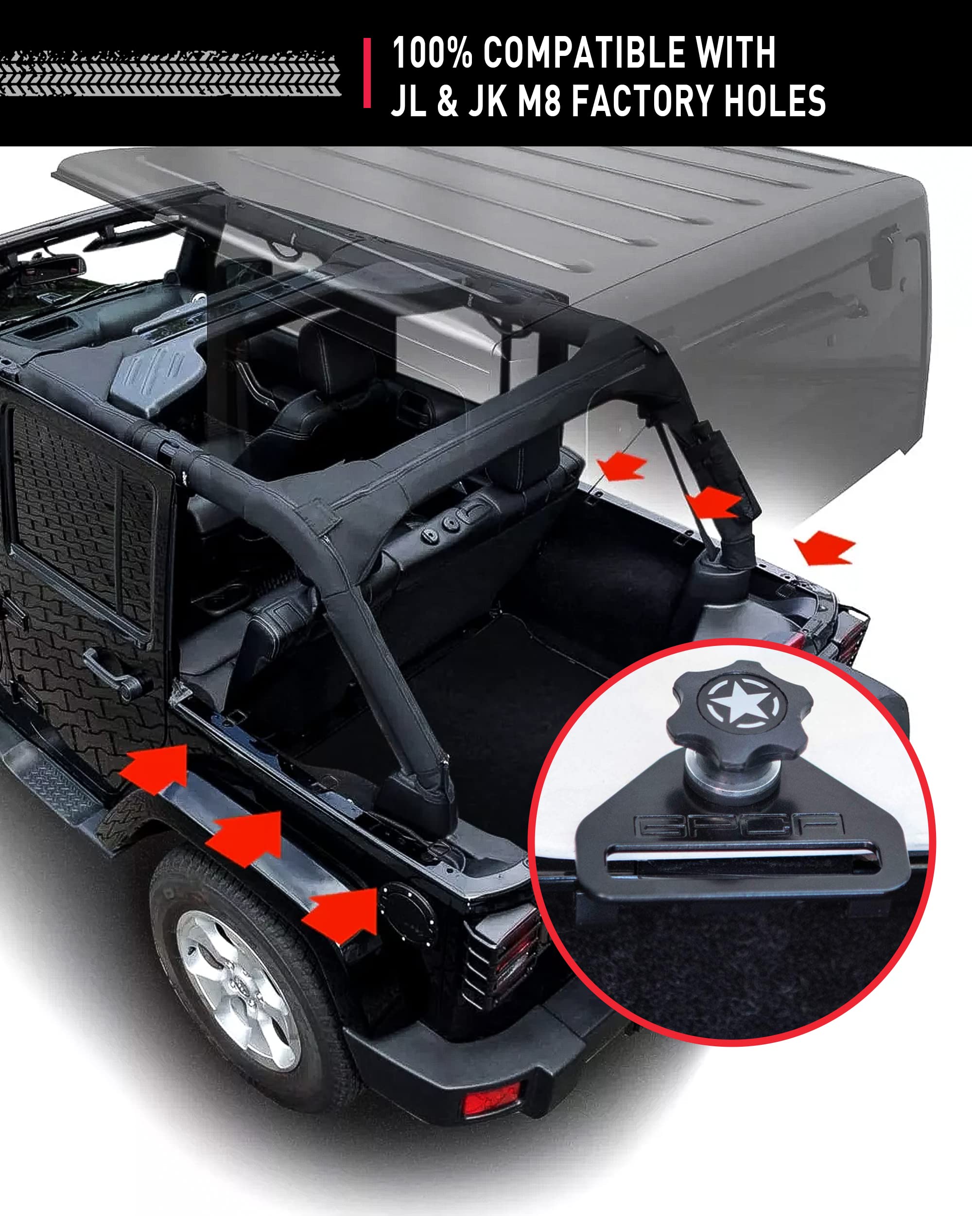 Buy GPCA Tie Down Quick Removal Thumb Screw Bolts and DRings Set