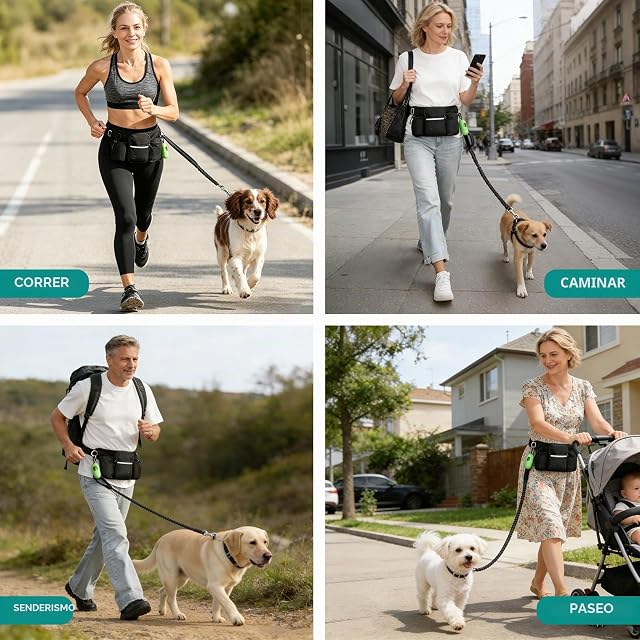 Foto 7 de 7 de VINATO Riñonera para Perros con Correa Elástica Integrada y Dispensador de Bolsas,Bolsa de Golosinas…