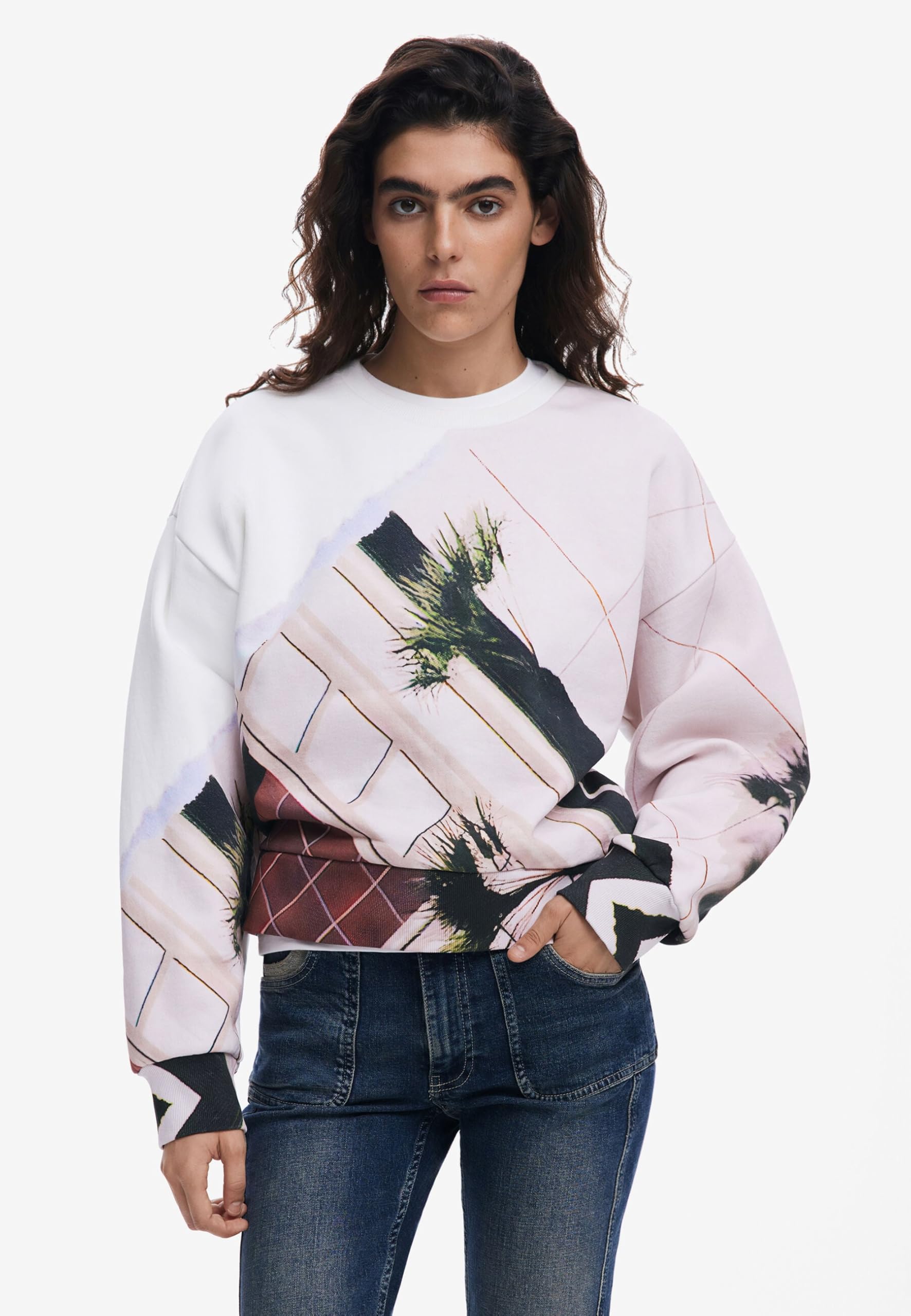 Desigual Sweat_Patch Sweatshirt para Mujer