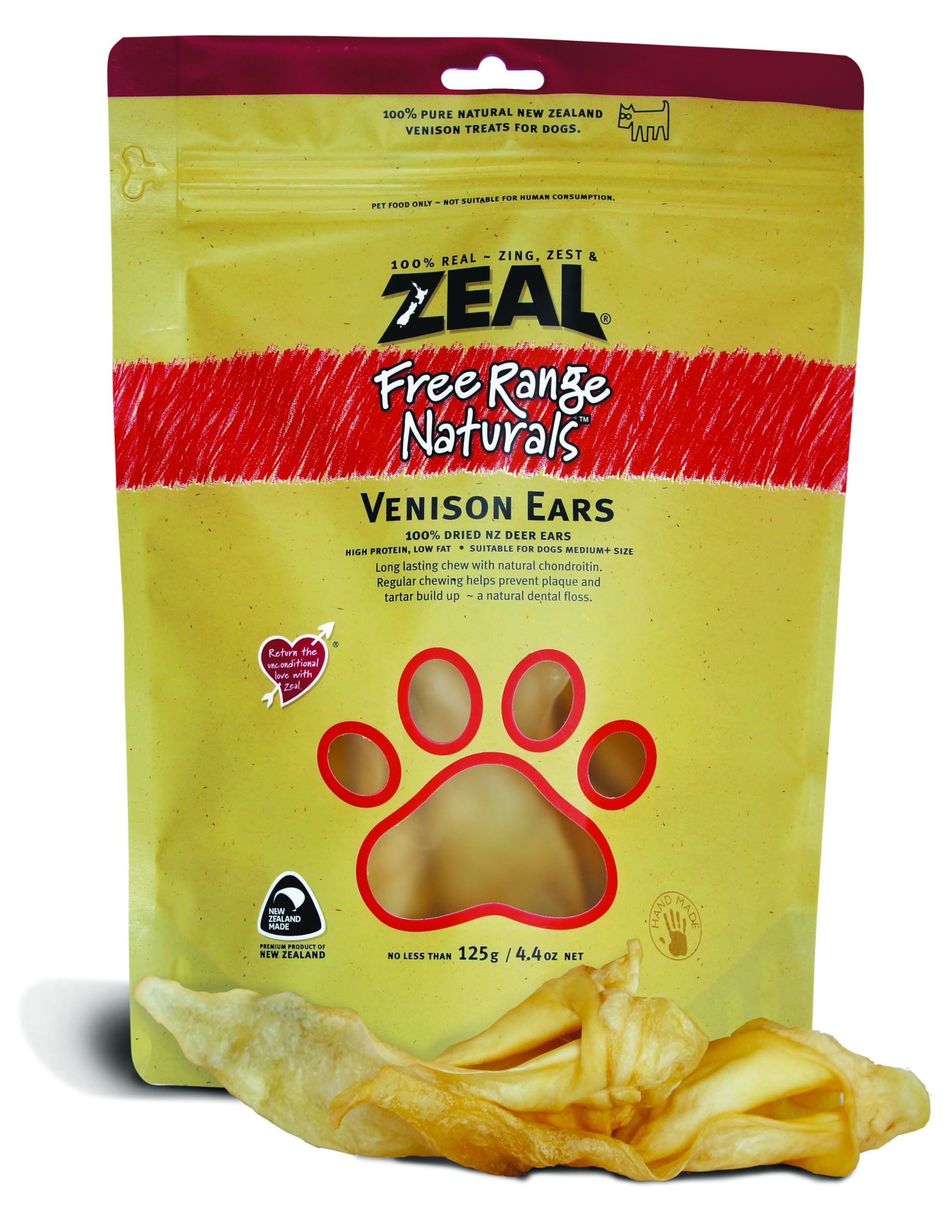 Zeal Pet Food - Venison Ears Dog Treats - 125G