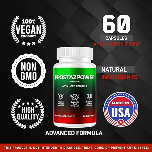 Miniatura 4 de Prosta2Power Cápsulas Prosta2Power - Prosta2Power fórmula avanzada de apoyo diario ingredientes naturales premium - Máxima fuerza, pastillas