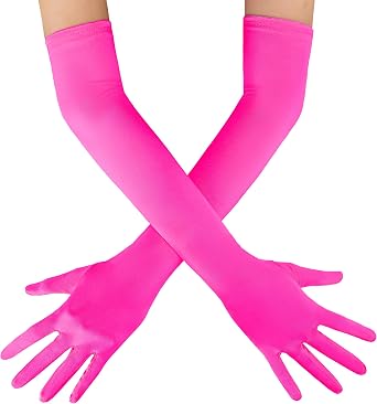 Long Elbow Satin Gloves for Opera, Evening, Party, Dance, Prom