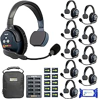 Vista 11 de Eartec ETP2S Ultralite PRO16 Manos Libres Full Duplex Wireless Headset Comunicación para 2 usuarios – 2 auriculares de un solo oído, alcance