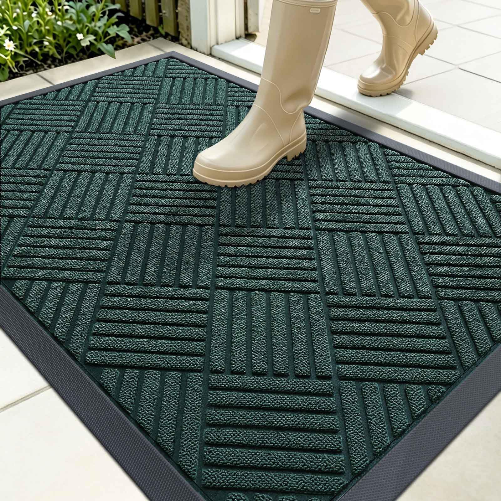 OLANLY Front Door Mat Outside Entrance 35x23, Waterproof Heavy-Duty Doormat