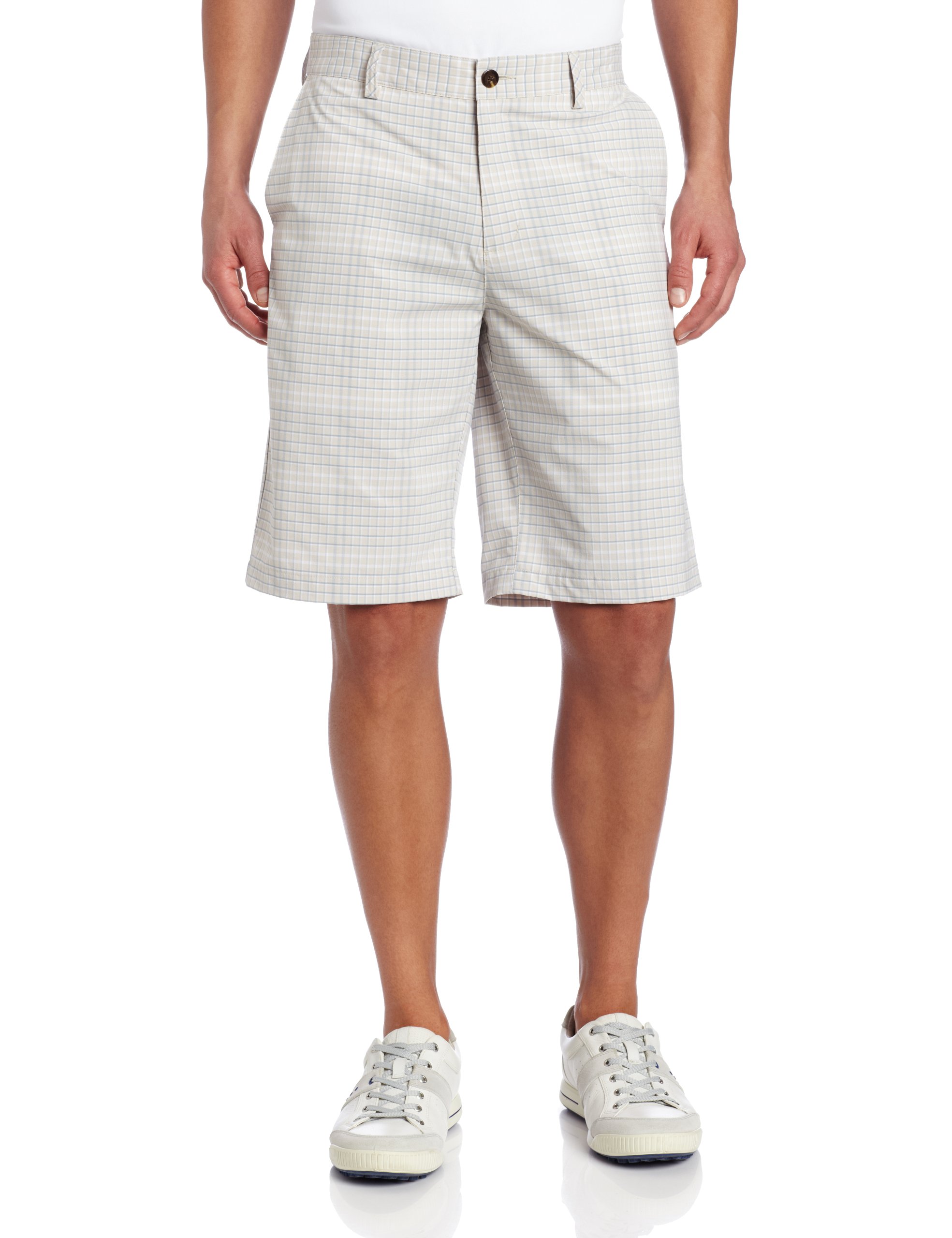 adidas Golf Men's Climalite Neutral Plaid Shorts